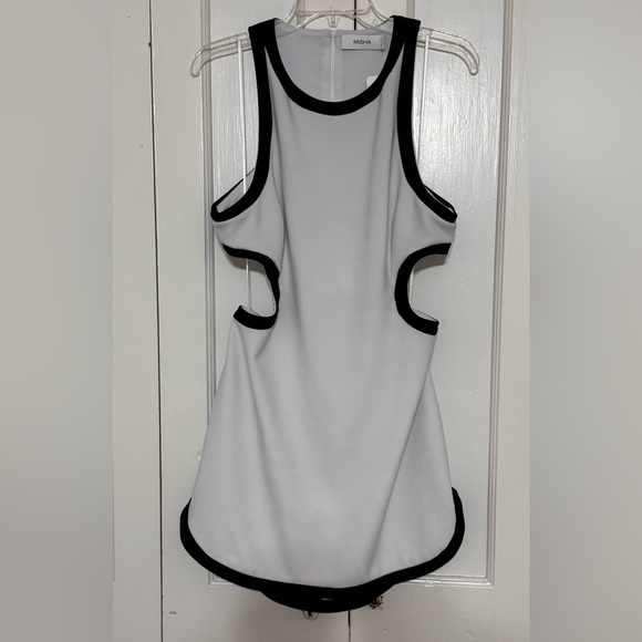 MISHA COLLECTION Lotus Two-Tone Cutout Dress - Picture 5 of 7